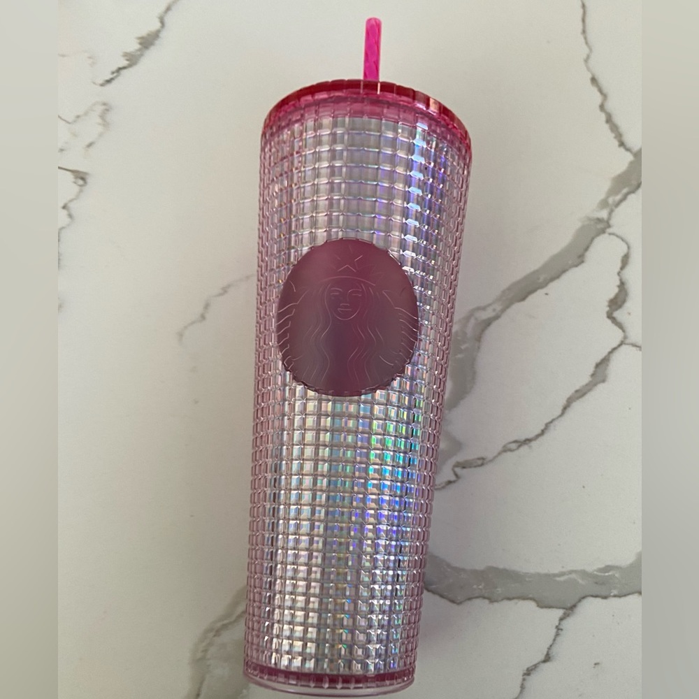 Starbucks Bubblegum Pink Grid Cold Cup